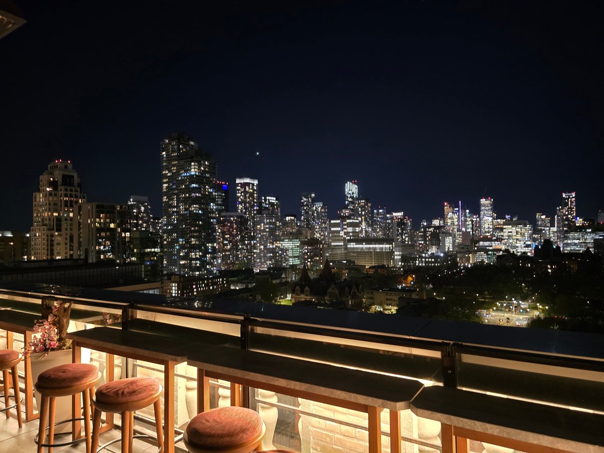 Luxury rooftop city view